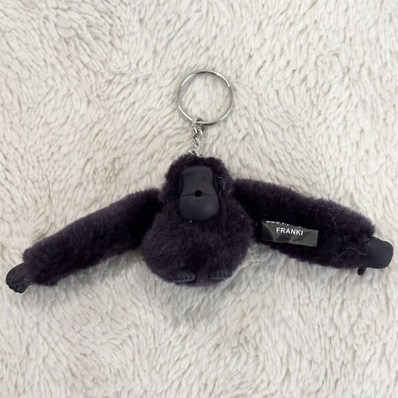 Kipling Franki Gorilla Deep Purple Monkey 6” Keychain Clip Plush - Picture 1 of 5